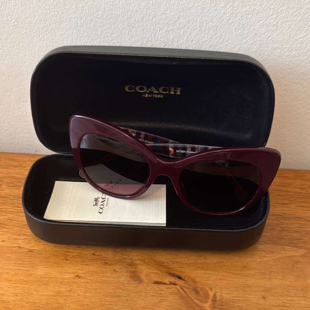 Coach Burgundy Sunglasses w/ Case